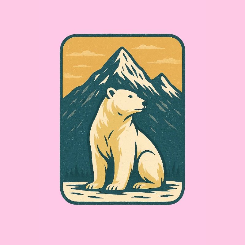 Polar Bär vor Berglandschaft