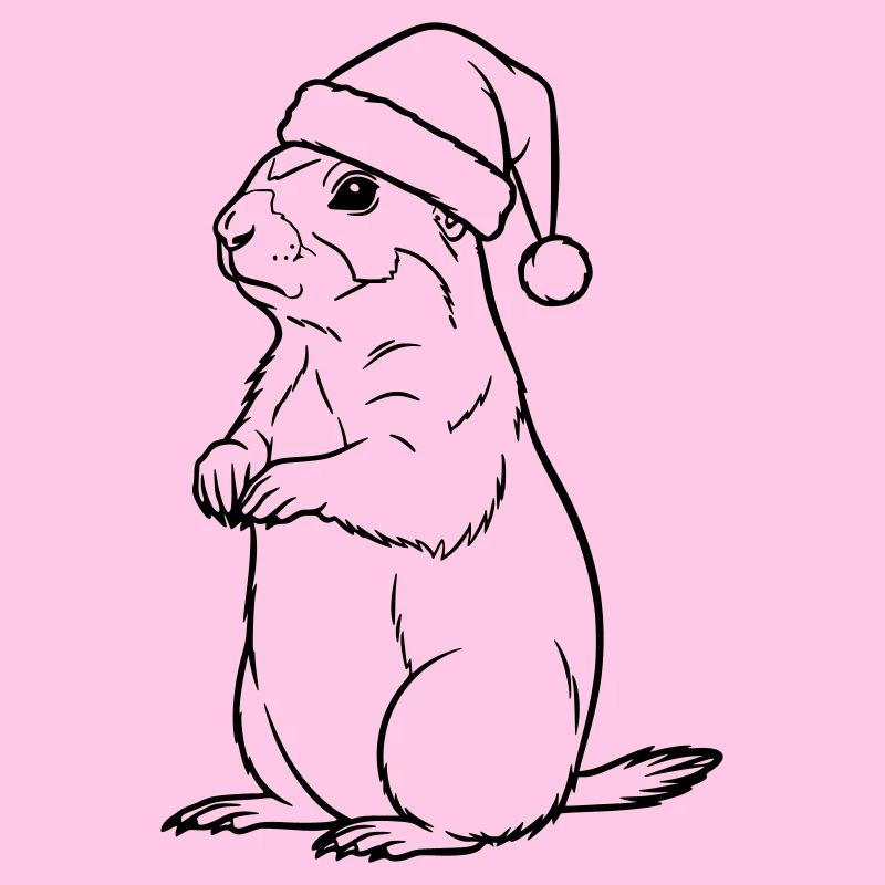 Weihnachts-Erdmännchen mit Mütze – Süßes Design