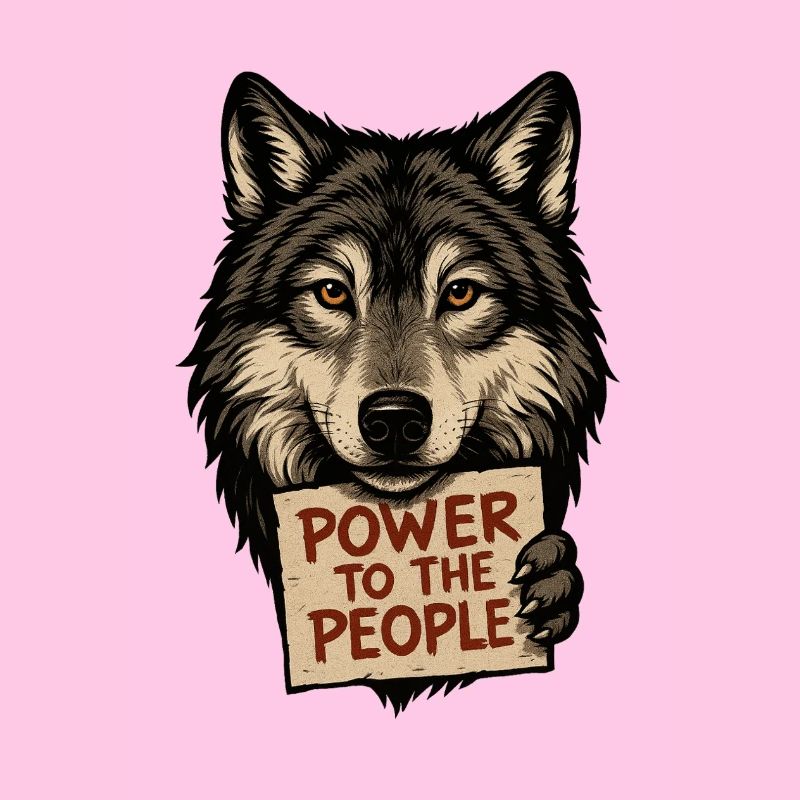 Wolfsymbol: Kraft dem Volk