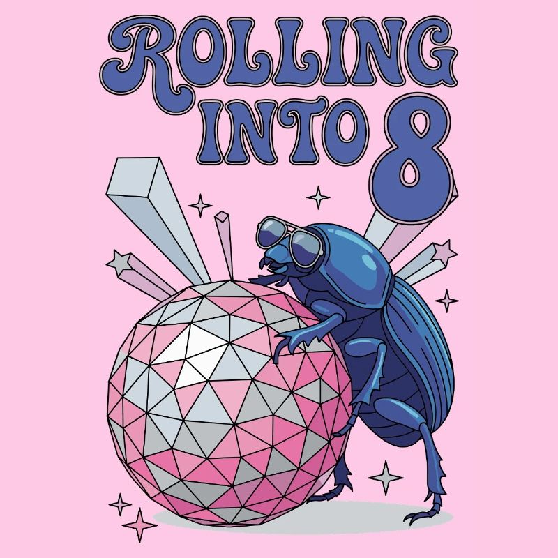 Rolling Into 8 Disco-Mistkäfer