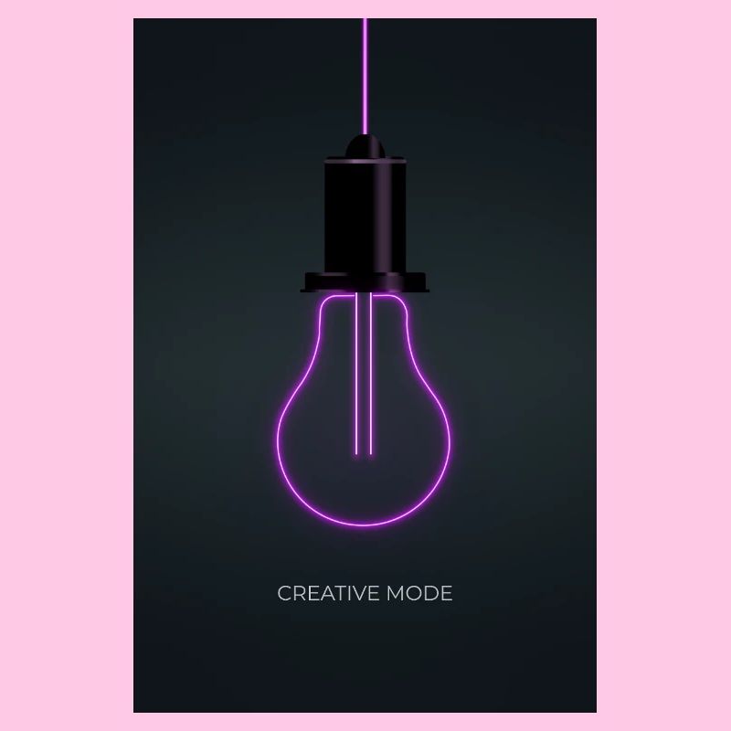 Creative Mode Neon Glühbirne Poster