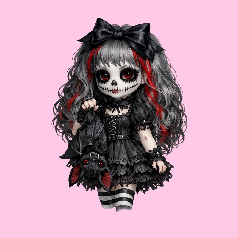 Gothic Zuckerschädel Puppe