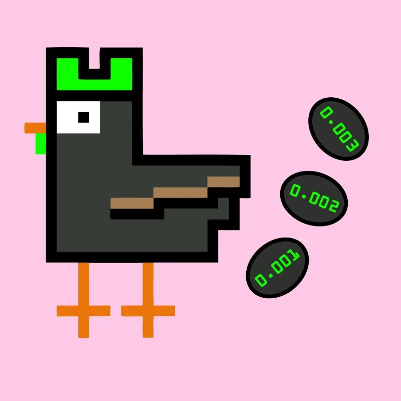 Huhn mit Krypto-Eiern