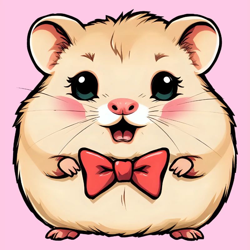 Charmanter Hamster mit roter Fliege