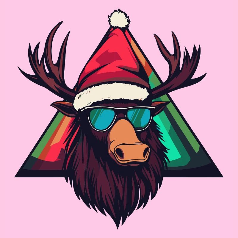 Moose Christmas Cool