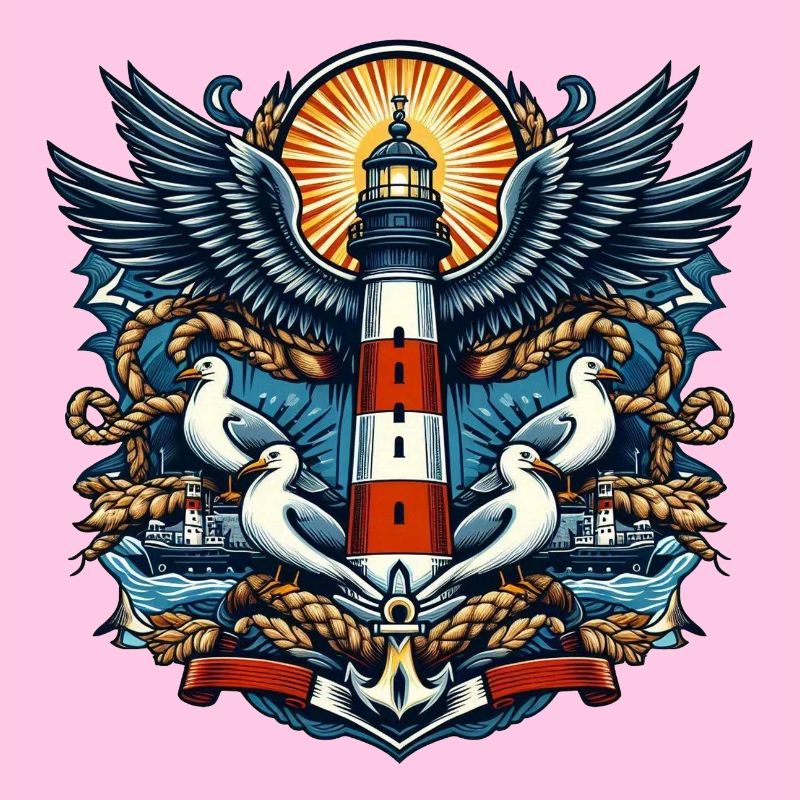 Phare avec des mouettes