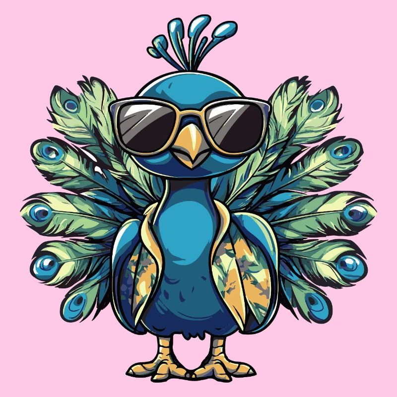 Peacock Bird Comic Holiday