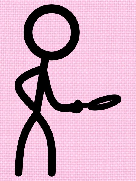 Stickman mit Lupe