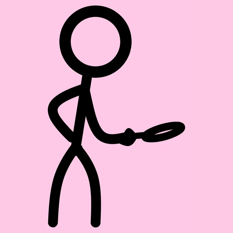 Stickman mit Lupe