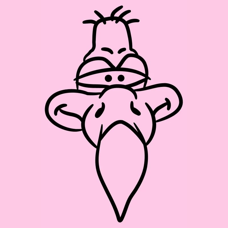 Funny cartoon comic Vulture head