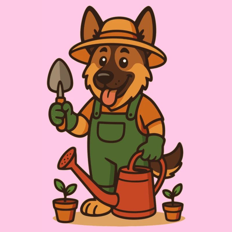 Entzückender Gärtner Hund Schäferhund