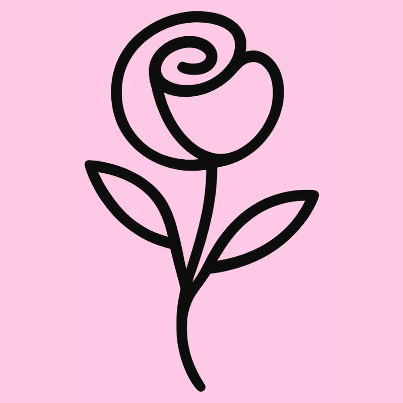 Schlichte Rose - Geschenkidee Muttertag