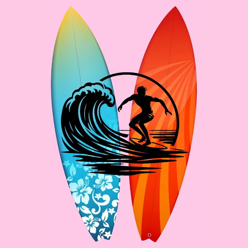 Surfeur planche de surf