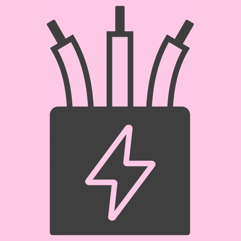 Elektrisches Kabel Power Icon Logo