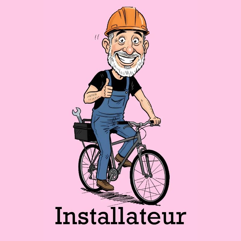Ouvrier du bâtiment Héros à vélo