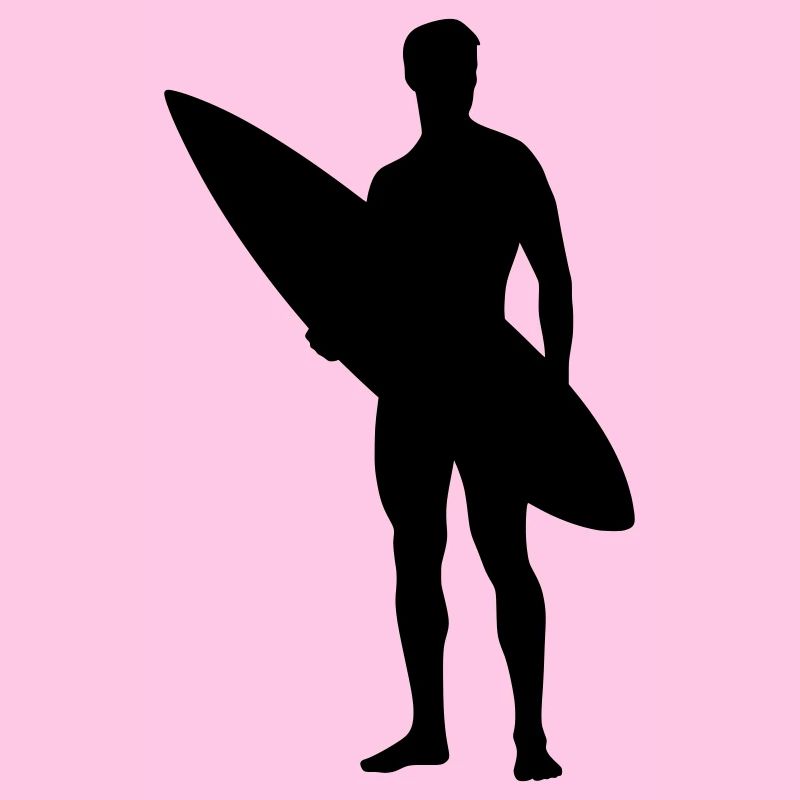 Surfer Silhouette Minimal