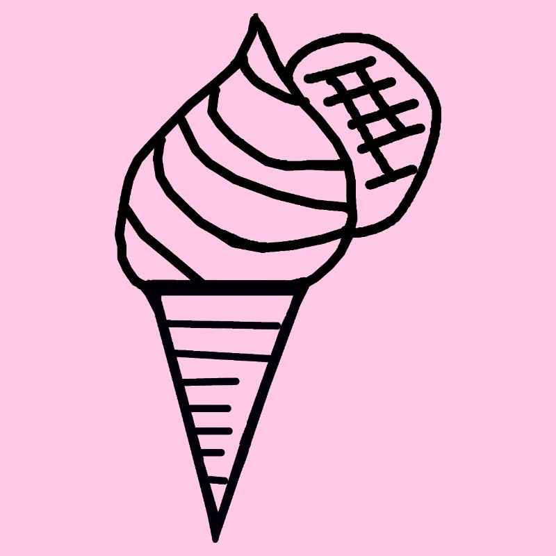 Eis  Eiscreme 60er Retro Eiswaffel Kinder