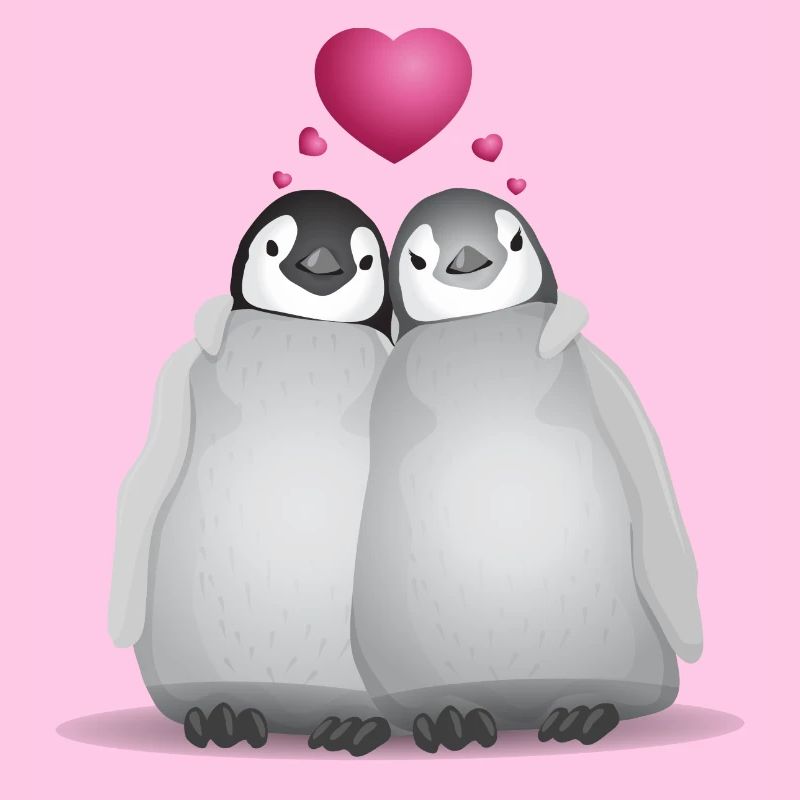 verliebte Pinguine
