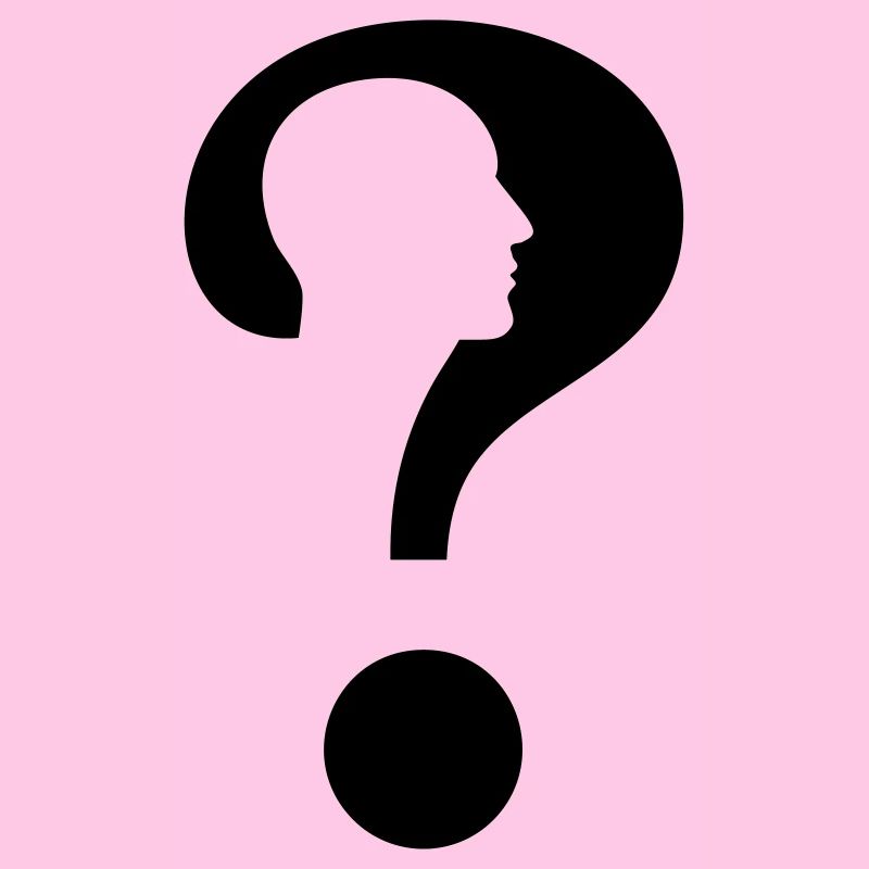 Fragezeichen mit Silhouette Mann #