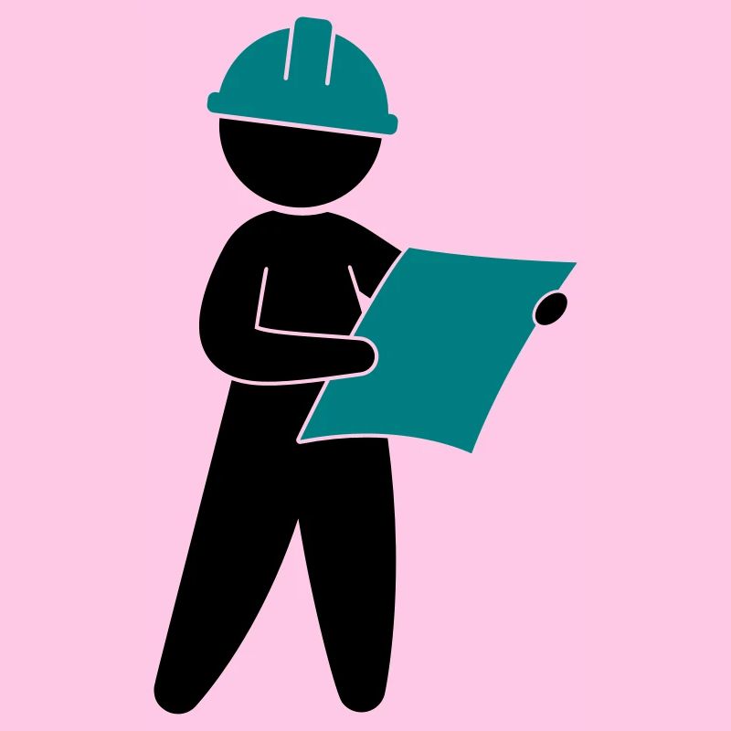 An engineer at a construction site
