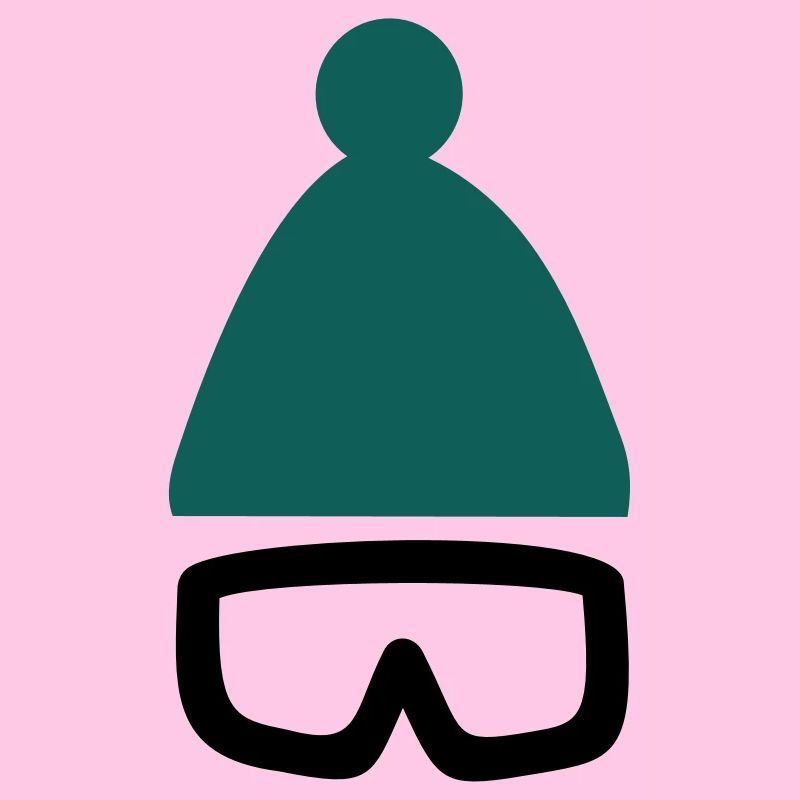 Mütze mit Ski- oder Snowboardbrille