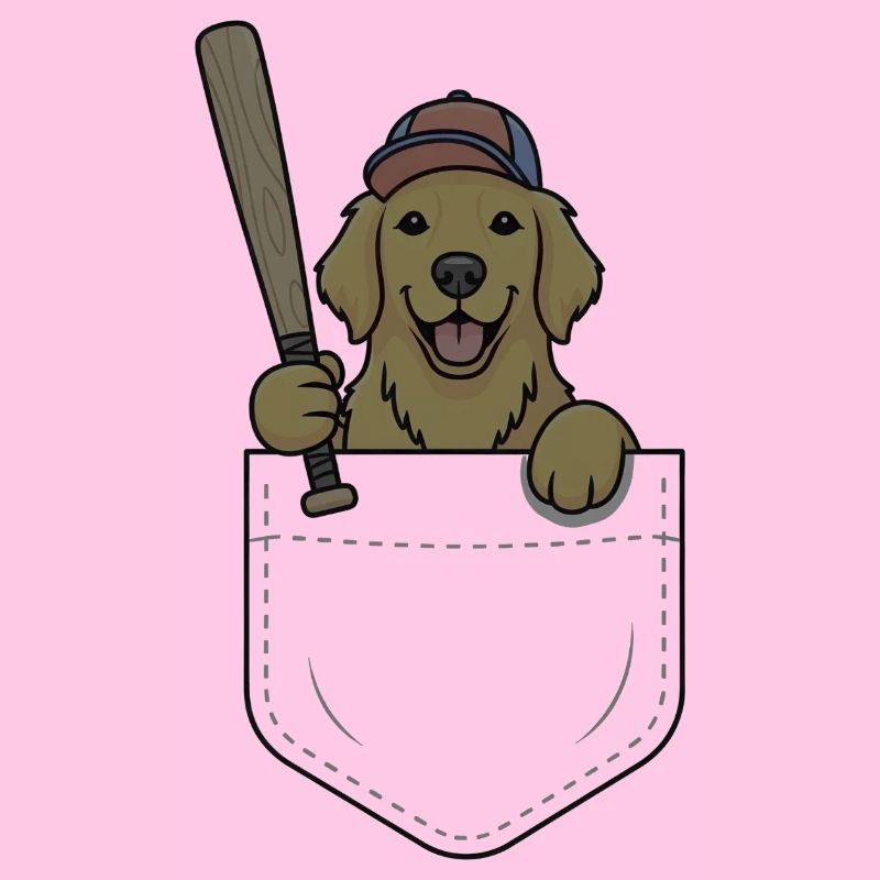 Chiot baseball dans la poche