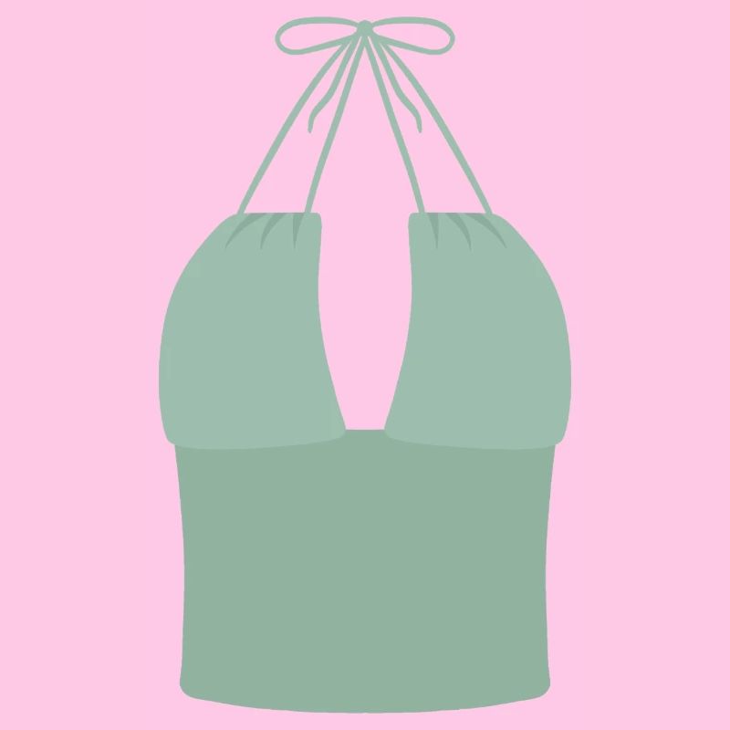 Mint Halter Bikini-Oberteil