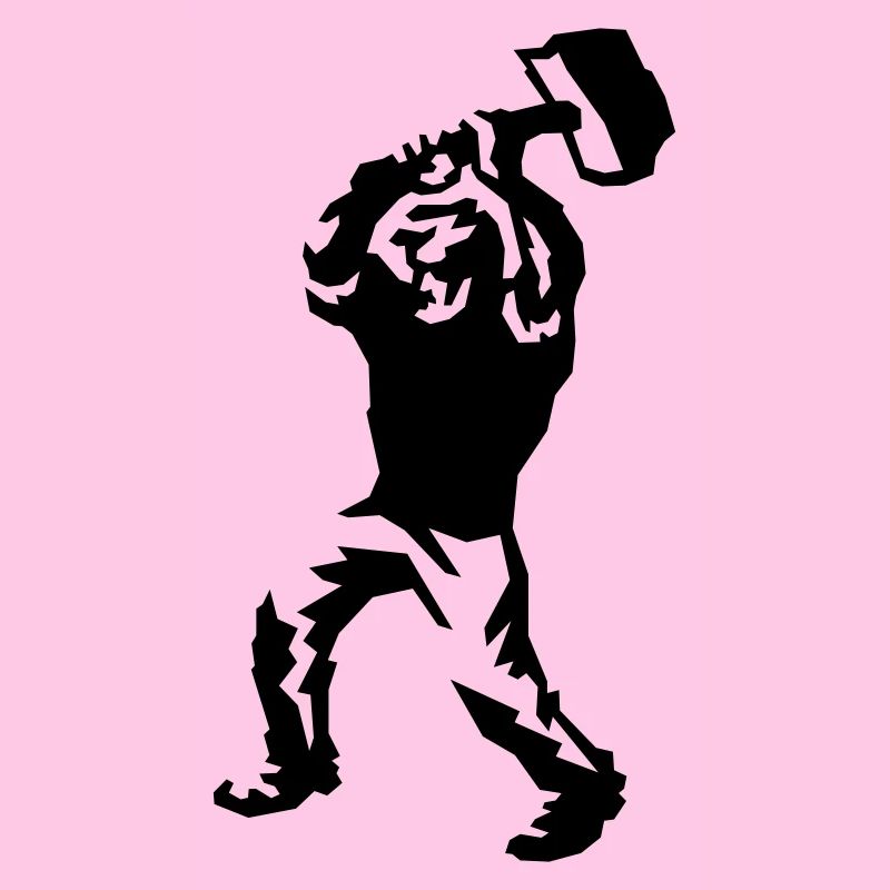 Arbeiter mit Hammer / Worker with sledgehammer