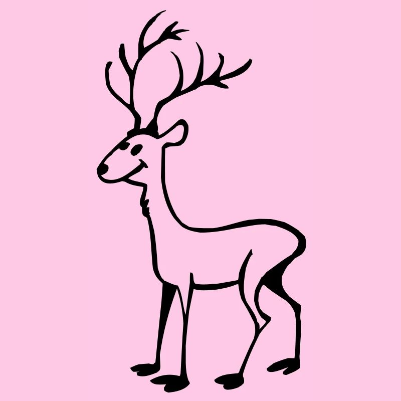 Strich Hirsch