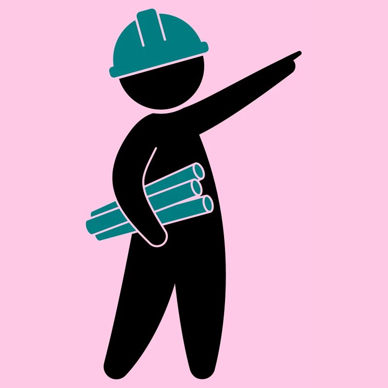 An engineer at a construction site