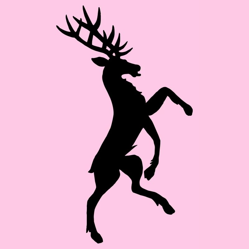 Ombre héraldique du cerf debout