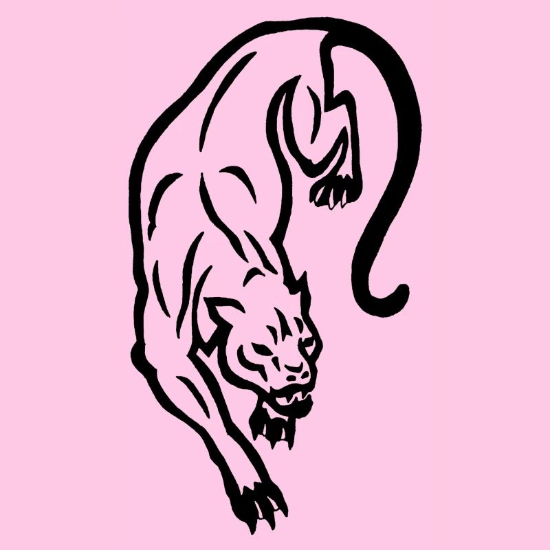 Schwarze Panther-Silhouette