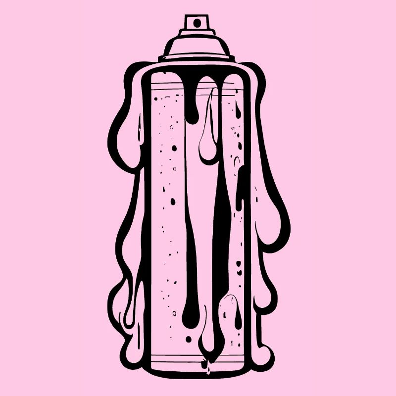 Comic Spray Can with Drops