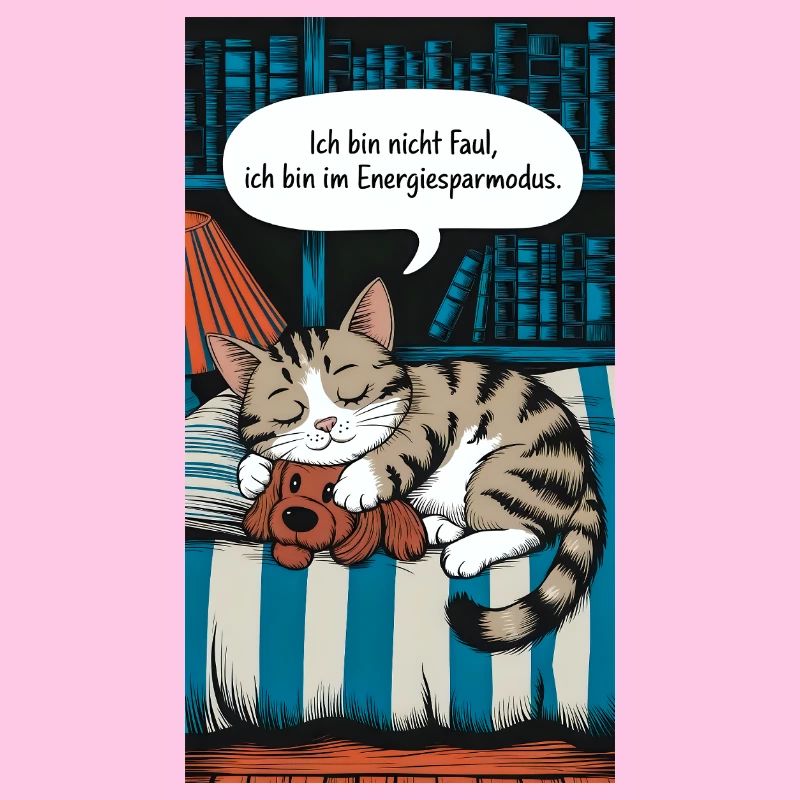 Cat in energy-saving mode
