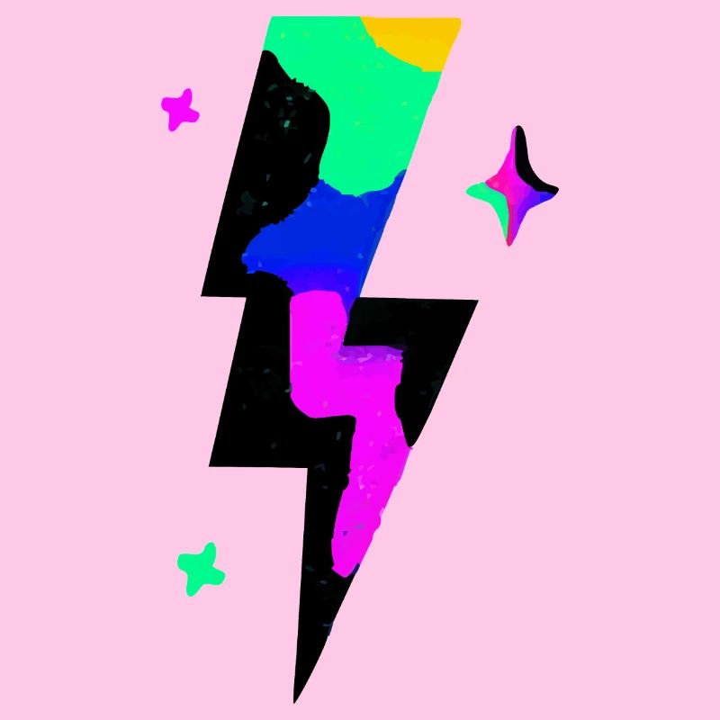 Neon Lightning Burst
