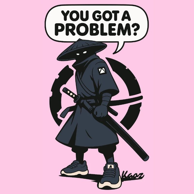 Schatten ninja mit Spruch