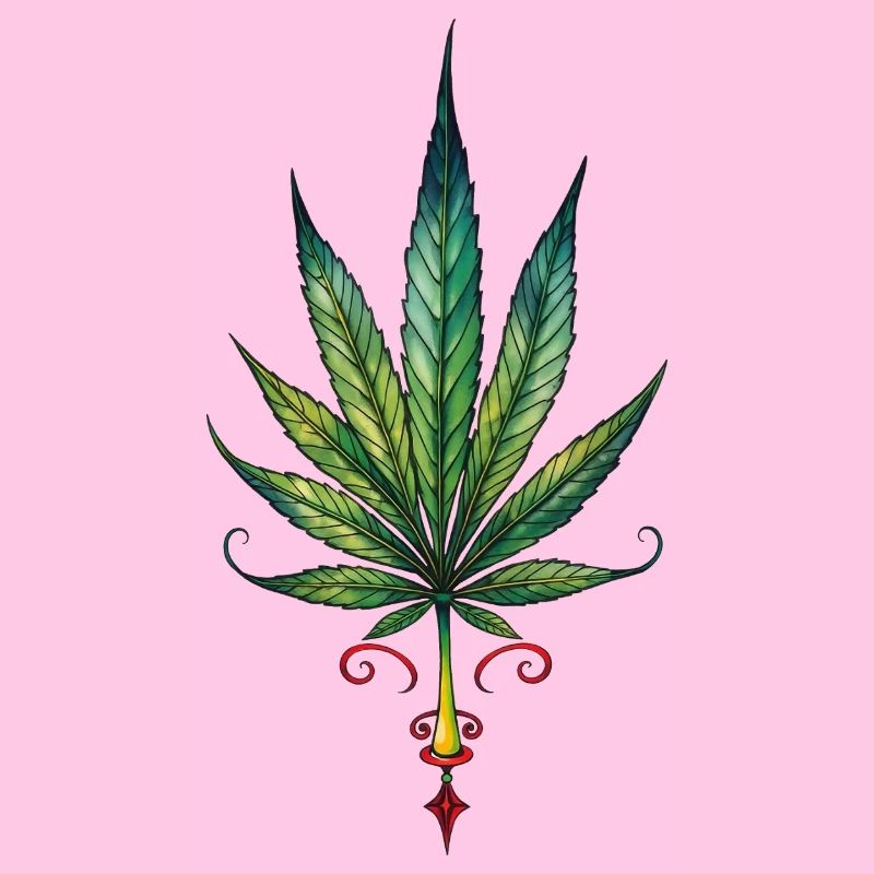 Cannabis leaf - Marijuana TATTOO 2