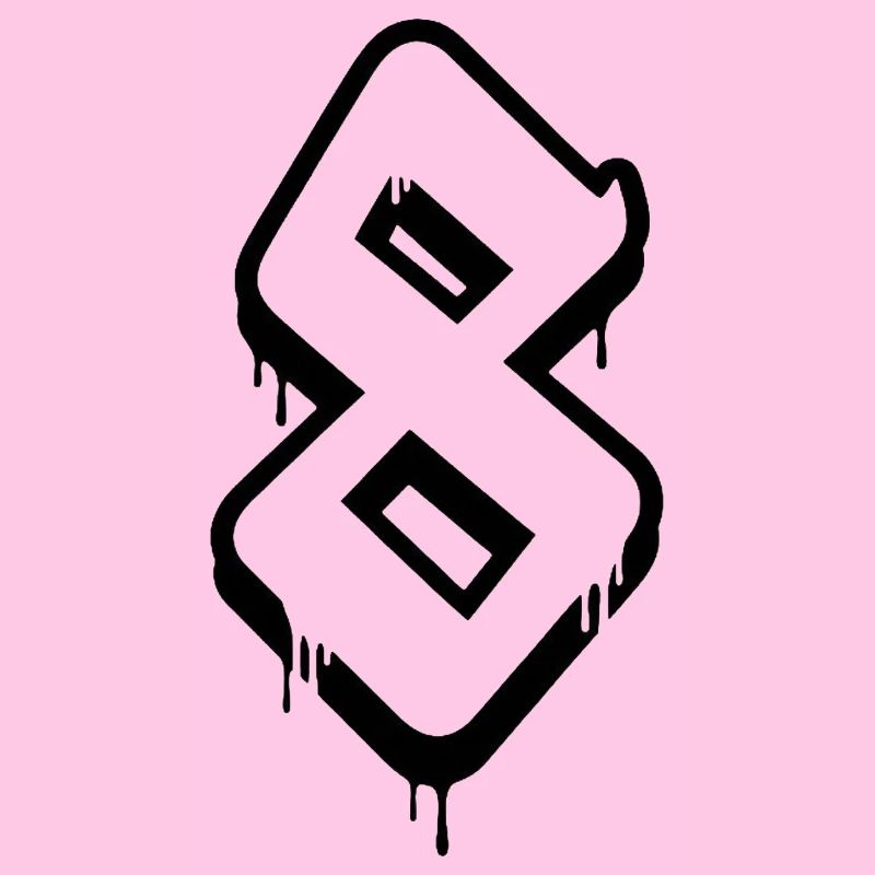 Abstract graffiti number design