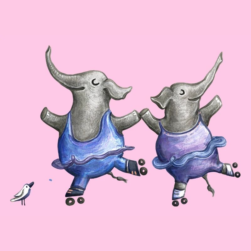 Roller skate elephant dance