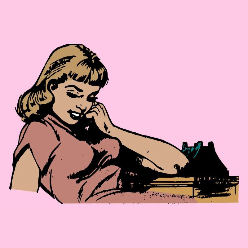 Frau am Telefon