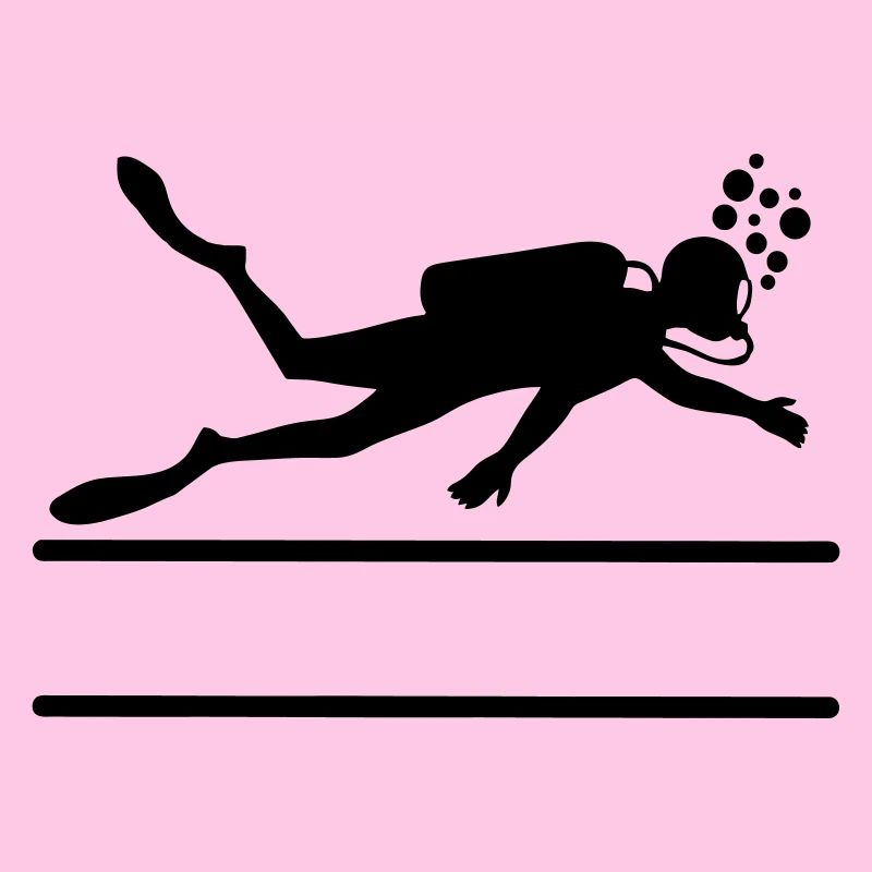 Diver underwater logo
