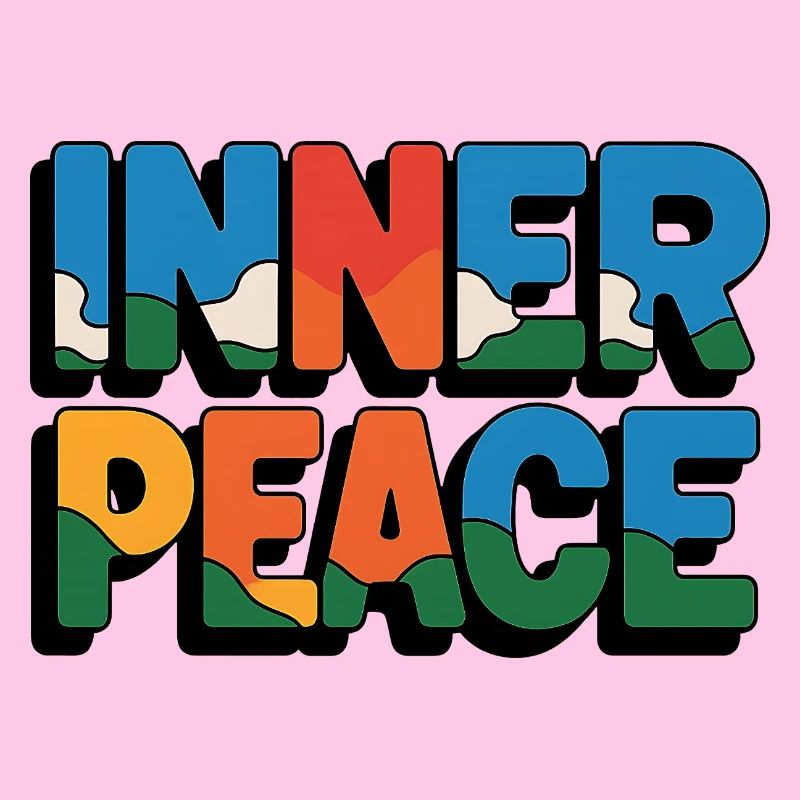 Inner Peace Rainbow Letters