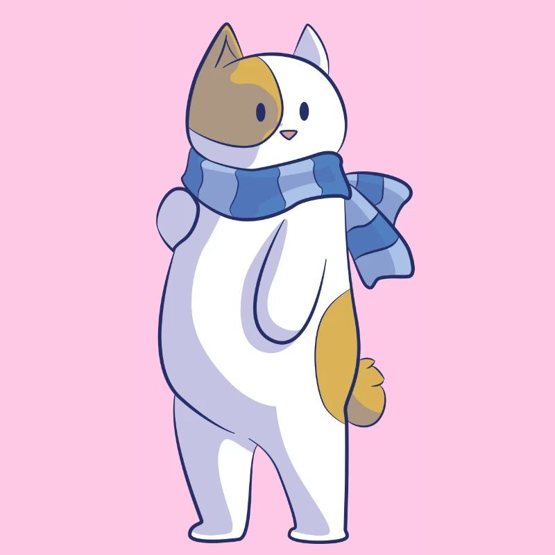 chat avec écharpe