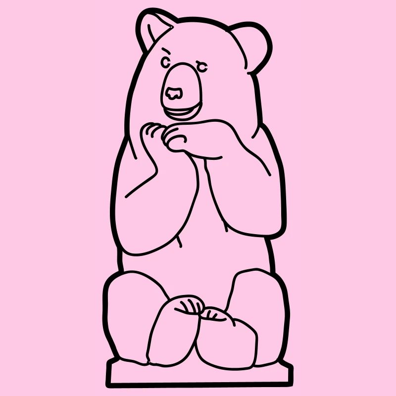 Berlin bear, sitting