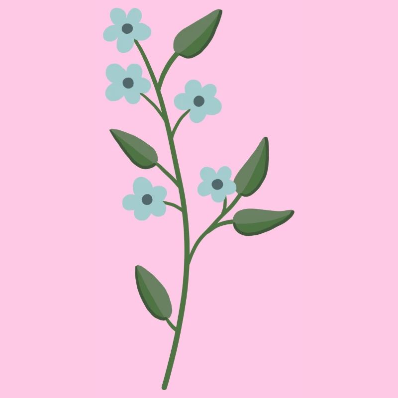 Fleur bleu clair