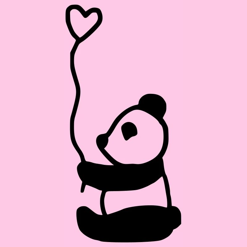 Panda mignon plein d’amour