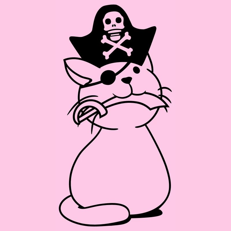 Cute Pirate Cat Buccaneer Eye Patch Hat Saber