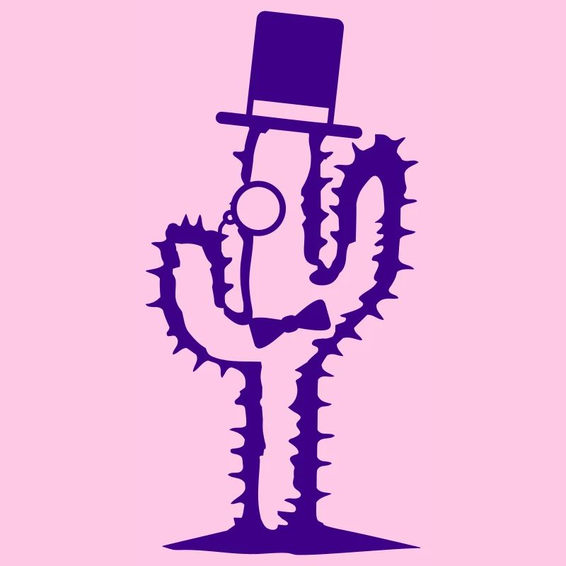 Cool Cactus Sir Genteman Mr. Top Hat Monocle