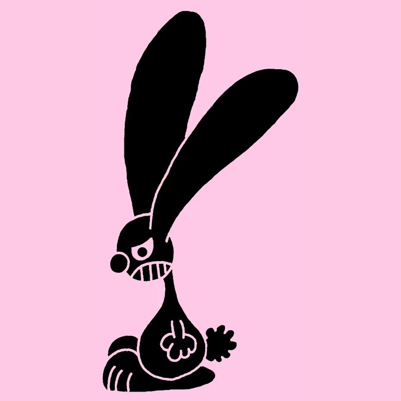 Grumpy Black Rabbit