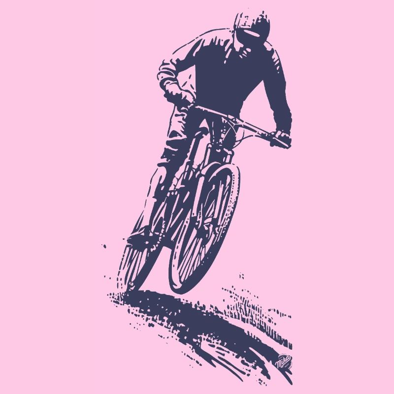 Silhouette de VTT en saut